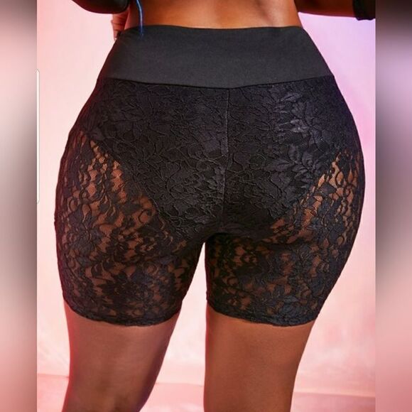 Sexy Lace See Through Shorts sz Medium - Picture 2 of 8
